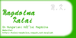 magdolna kalai business card